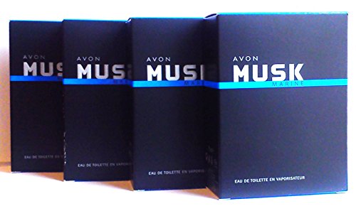 Avon Musk Marine Eau de Toilette pour homme 75ml : lot de 4 flacons de parfum