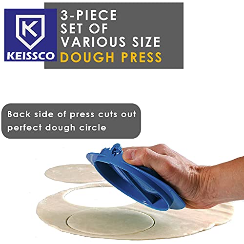 KEISSCO Dough Press, Set of 3 Empanada Press Dumpling Maker Dough Cutter Dumpling Mold for Dumpling, Calzone, Ravioli, Empanada, Pierogi, Turnover & Meat Pie by KEISSCO - Used condition - Image 2