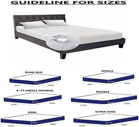 GK STYLE HOUSE-Waterproof Mattress Protector Terry Towelling- Breathable Soft Cotton Bed Cover with 100% Water Absorbent Backing Mattress Fitted Sheet. Non Noisy Crinkle Free Mattress Topper Cover