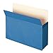 Smead File Pocket, Straight-Cut Tab, 5-1/4" Expansion, Letter Size, Blue, 10 per Box (73235)