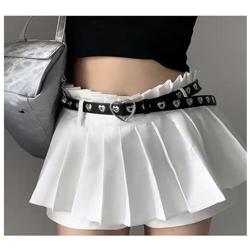 Grommet Belt Removable with Heart-shaped Wallet Pouch for Women Punk Rock Belt for Jeans Pants2