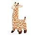 F Fityle Batteriebetriebenes Giraffenspielzeug Schüttelnder Schwanz Interaktive Geräusche Plüsch Flopsie Giraffenpuppen für die Schlafenszeit Weihnachten - Orange