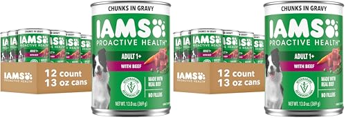 IAMS Proactive Health Adult Beef, Peas and Carrots Recipe Wet Dog Food package