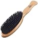 Kent CS1B Cherry Wood Veneer Clothes Brush - Pure Black Bristle Garment Lint Remover