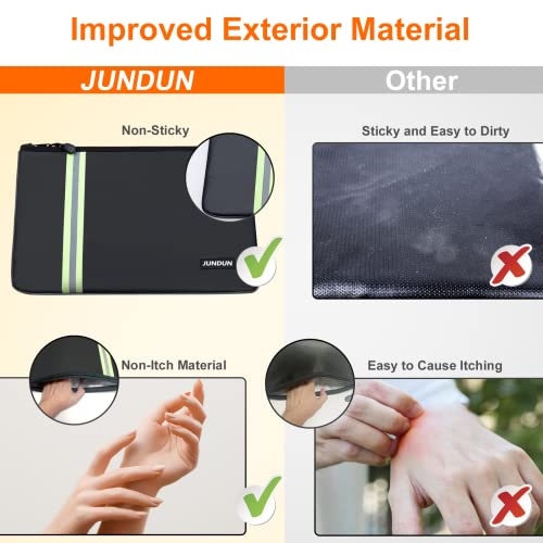 Upgraded Fireproof Document Bag(2200℉),2 Pack(14 X 10" And 10.6 X 6.7") Waterproof And Fireproof Money Bag With Reflective Strip,Fire Safe Bag Storage For A4 Documents,Cash,Passport,Valuables #TOP3