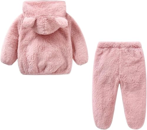 Image of NAMAN Soft Fleece Hooded Long Sleeve For New Born Baby Winter Wear Keep Warm Baby Clothing Sets ||For Baby Boys and baby Girls Unisex Suit Infant Clothes First Gift.