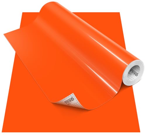 VViViD DECO65 Orange Gloss Permanent Adhesive Craft Vinyl for Cricut, Silhouette & Cameo (24" x 150ft)