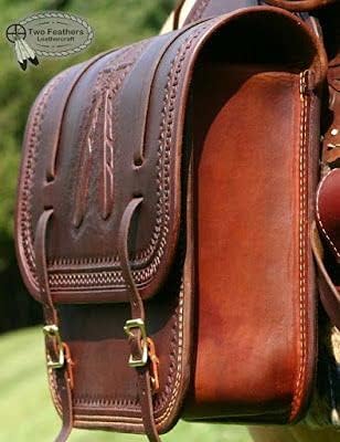 Horse Saddle Bag Cowhide Genuine Leather Western Equestrian Trail Tooling Carving Horse Saddle Bag Tooled Carved Pack Equipment Horse Saddle Bags Size: 10” L x 10” W x 3 ½” D inches, CRVD108