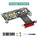 3 in 1 Combo M.2(NGFF) NVME M-Key SSD to PCI- E 4X Extension Cable with Cooling Fan and Automatic Discoloration LED