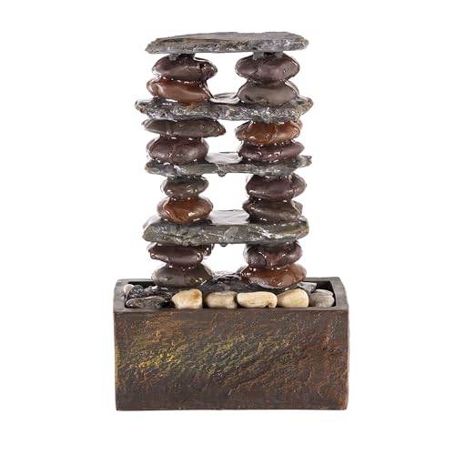 Alpine Corporation TT8002 Indoor/Outdoor Tabletop Stacked Rocks Eternity Fountain thumb #8