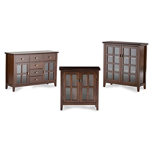Simplihome AXCRART11-RUS Artisan Solid Pine Wood 54 Inch Contemporary Sideboard Buffet Credenza In Russet Brown Features 2 Doors thumb #13