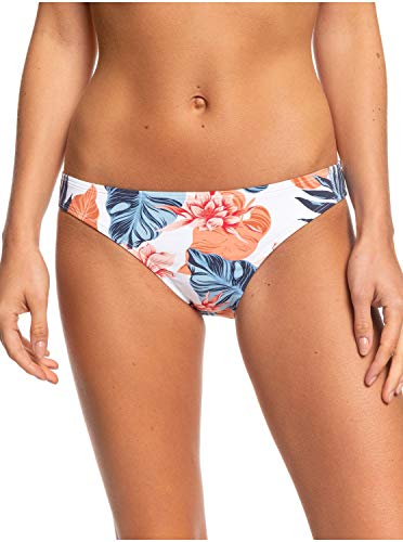 Roxy Printed Beach Classic Womens Bikini Bottoms Large Bright White Standar S