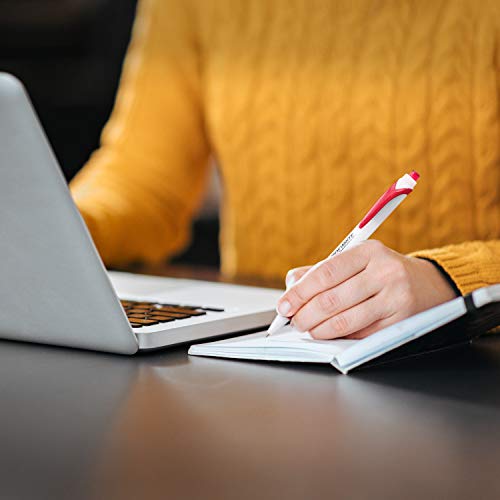 Pentel Glidewrite Ballpoint Pen With Techniflo Ink, (1.0Mm) Medium Line, Blue Ink, 6-Pk #TOP4