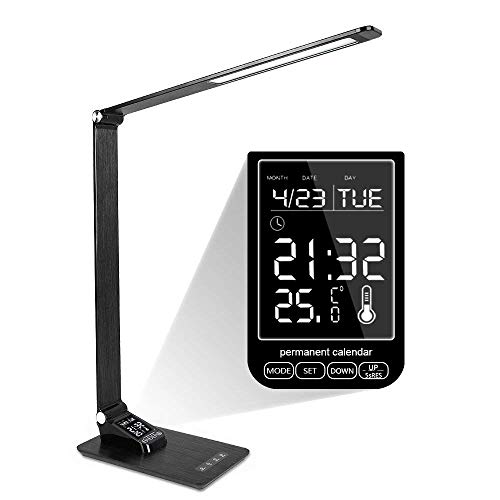 Preisvergleich Produktbild MUTANG Aluminiumlegierung Wireless Charging Schreibtischlampe Multifunktions Klapp USB Aufladen Büro Lernen Schreibtisch Licht Schlafzimmer Lesen LED Tischlampe