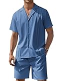Materiale comodo: set casual da uomo in 2 pezzi realizzati in tessuto morbido e setoso di alta qualità, fresco e traspirante, delicato sulla pelle, per offrirti la massima esperienza di utilizzo.