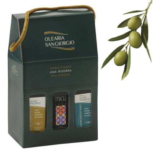 Italian Premium Extra/Virgin Olive Oil Tasting Box 6X10cl | Natural antioxidants | FREE FROM ALLERGENES | Monovarietal & Blend of 3 excellent olive | Slow Food Presidia.