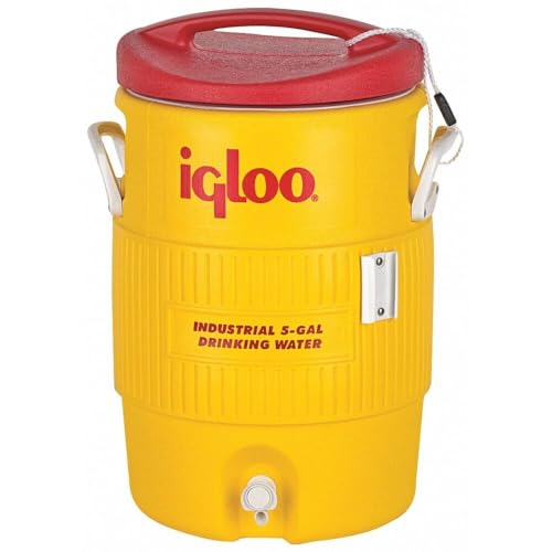 Igloo 5 Gal Yellow/Red Plasticind. Cooler, Sold As 1 Each, FBA_451