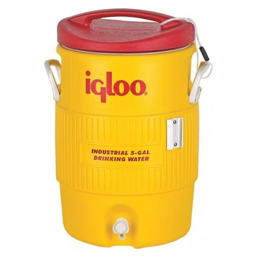 Igloo 5 Gal Yellow/Red Plasticind. Cooler, Sold As 1 Each, FBA_451