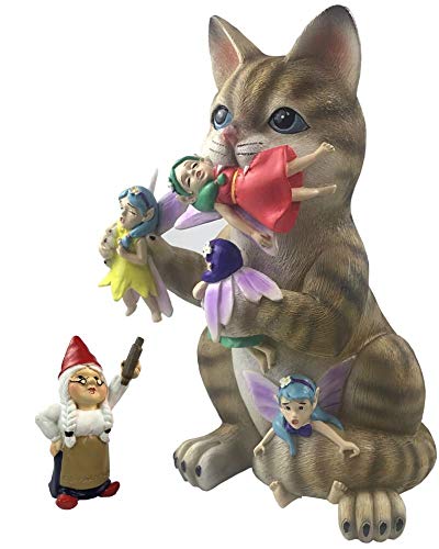 by Mark & Margot - Fairy Cat Gnome Massacre - Mischievous Cats Garden Statue Unique Home Decor