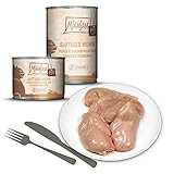 MjAMjAM - Premium Nassfutter für Katzen - purer Fleischgenuss - saftiges Hühnchen pur, 6er Pack (6 x 400g), getreidefrei mit extra viel Fleisch