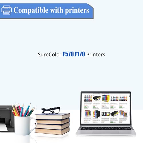 SHUOLEI Garrafas recarregadas de tinta de sublimação T49 T49M compatíveis com impressora EPSON F170