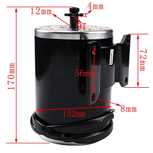 Zxtdr 48V 1000W Brushed Speed Motor And Controller Set For Electric Scooter Go Kart Bicycle E Bike Tricycle Moped #TOP1