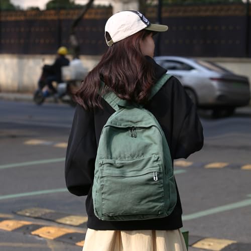 Image of AFGWK Vintage Canvas Backpack for Women Grunge Hippie Cute Boho School