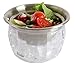 RUAFOX Dip Bowl On Ice- Chip and Dip Serving Set - Stainless Steel Chilled Serving Dish with 22 oz. Acrylic Ice Bowl - Perfect for Cold Shrimp, Guacamole, Dips