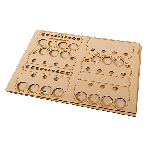 Image of The Broken Token Modular Paint Half Rack w / 26mm Holes - Multiple Organizer for Paint Bottles, Pots, and Brushes in Tiered Layout - Customize Your Pieces with Easy Organization & Access