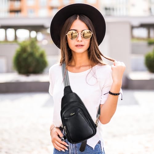 Crossbody Bags for Women Anti Theft Vegan Leather Sling Bag RFID Blocking Chest Bag for Travel2