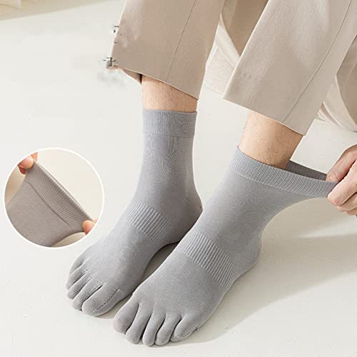 5 Pairs Men's Toe Socks, Orthopedic Compression Socks, High Performance Five Finger Socks Ankle Running Five Toe Socks 5
