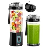 GVODE Personal Blender, Portable Blender for-Smoothies, Shakes, Food Prep, and Frozen Blending, 24oz Large Capacity, BPA Free, Leakproof-Lid and Sip Spout, USB-C Rechargeable, IPX8 Waterproof