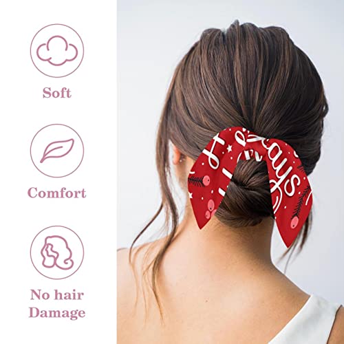 Lot de 6 chouchous en velours rouge pour coiffures de fête - 2