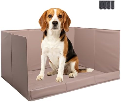 Dog Litter Box with High Walls,Pee Pad Holder Tray for Dog Potty