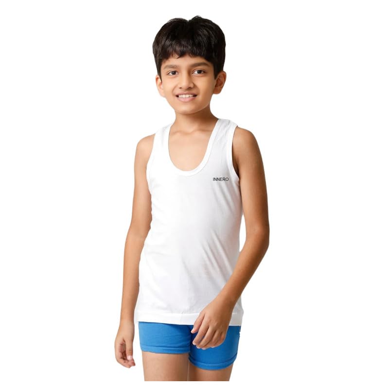 Image of INNERO Kids Vest, 100% Cotton Sleeveless Vest For Boys & Girls Innerwear