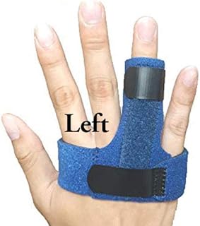 Trigger Finger Splint, Finger Knuckle Support Brace, Adjustable Brace for Straightening Curved, Bent, Locked and Mallet Finger Pinky,Thumb,Ring,Index (Left)
