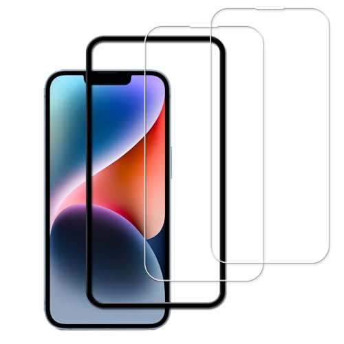 HKKAIS【2枚セット】ガイド枠付き 日本製硝子採用 iPhone16e / iPhone13 / iPhone 13 Pro/iPhone 14用 ガラスフィルム 液晶 アイフォン 16 e 保護 フイルム 強化 ガラス