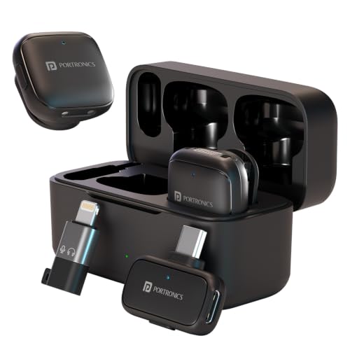 VlogMate Ultra Dual Wireless Microphone with AI Noise Cancellation, 50M Range, Windproof Muffs, Type-C & 8-Pin Compatibility, Real-Time Sound Receptio