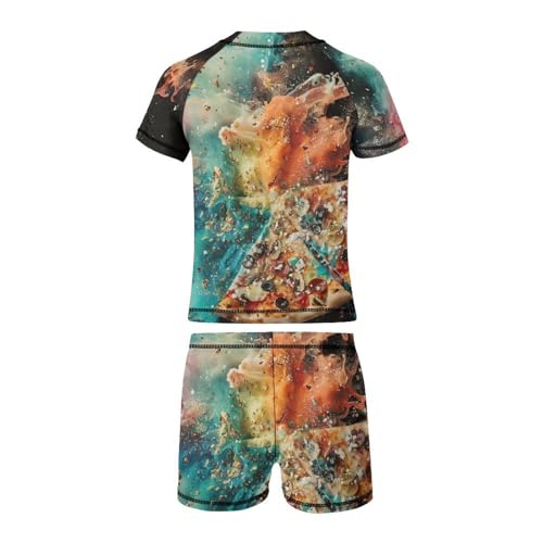 Pizza GalaxyChildren's Casual Swimsuit Set - Simple and Versatile6-7Y（110cm）3