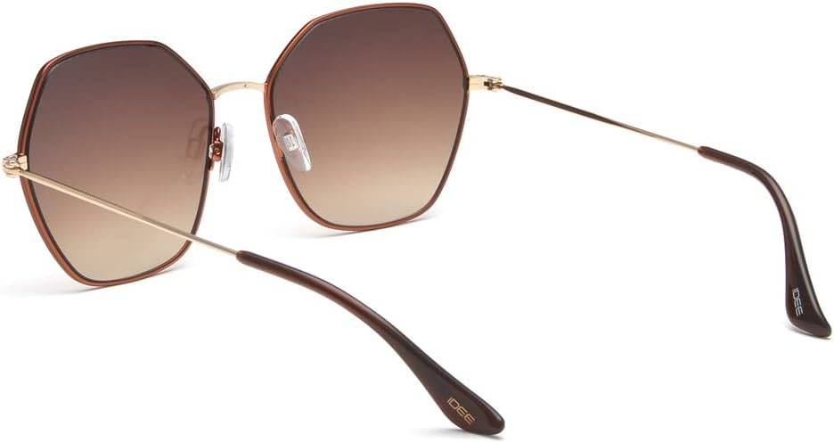 IDEE IDS2814C1SG Women's 100% UV Protected Sunglasses Large Hexagon Shape