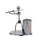 Metal Iron Pen Container Holder Pencil Cup Iron Art Music Figure~Home Office Desk Decor Gift Perfect Father's Day Gift(C73 Flute)
