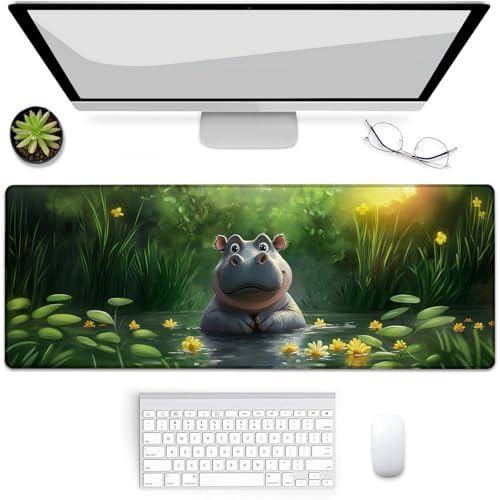Tapis de souris hippopotame mignon pour embellir votre espace de télétravail