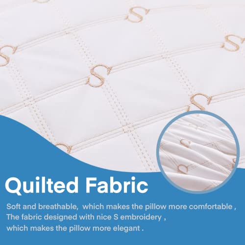 image for Siluvia Body Pillow for Adults-Premium Adjustable Loft Quilted Body Pi