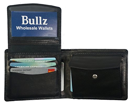 Genuine Leather Credit Card-ID Holder Bifold Mens wallet2