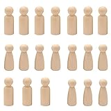 [Hohe Qualität]: Spielfiguren Holz besteht aus hochwertigem Naturholz, ist ungiftig und harmlos und für Kinder unbedenklich. Die Oberfläche ist glatt und die Farbe und Textur des Holzes bleiben erhalten, was Ihnen den Spaß am Heimwerken bringt und umweltfreundlich ist.