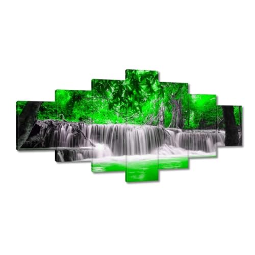 Toile cascade verte 210x100cm, une invitation au bien-être chez soi