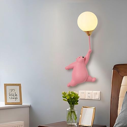 Applique murale dessin animé ours ballon veilleuse 3D G9 chambre
