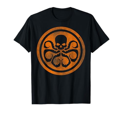 16MARV350WA Marvel Hydra Skull Octopus Logo Orange Cut-out Maglietta