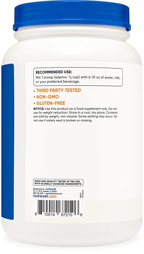 Nutricost NC-CSN-PROT Casein Protein Powder 2Lb thumb #3