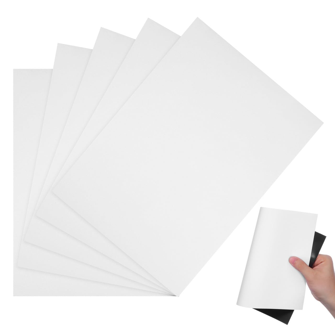 10 Hojas Magnéticas Imprimibles, A4, para Impresoras Estándar, Papel Imantado Brillante para Posters, Álbumes de Fotos y Manualidades